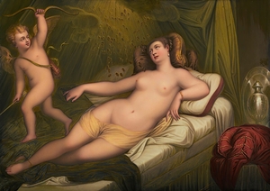 Danaë. After Titian [1812] by Henry Bone [1755–1834]