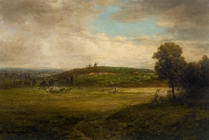Les moulins de la butte. Montmartre by Théodore Rousseau [1812–1867]