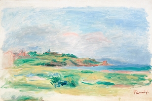 Golfe. Mer. Falaises vertes by Pierre–Auguste Renoir [1841–1919]