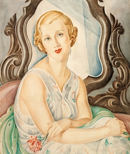Dame foran et Spejl by Gerda Wegener [1886–1940]