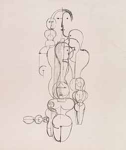 Konzentrische Gruppe [Figurenplan K1] [1922] by Oskar Schlemmer [1888–1943]