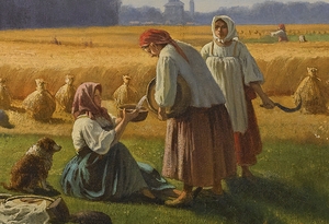 The Harvest [1865] by Valerian Konstantinovich Kamenev [1823–1874]