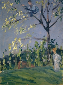 Knabe im Baum by Ernst Schiess [1872–1919]