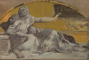 Study for Tympanum in Honor of Cicero [late 19th century] by Pierre–Victor Galland [1822–1892]