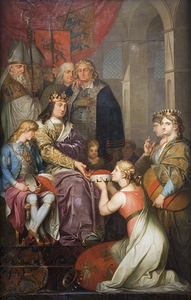 Christian I Proclaiming Holstein a Duchy in 1474. Painted for Christiansborg Castle [1780] by Nicolai Abildgaard [1743–1809]