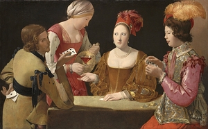 The Cheat with the Ace of Clubs [c. 1630–34] by Georges de La Tour [1593–1652]
