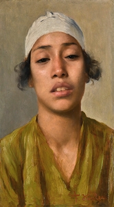 Young egyptian girl by Franz Xaver Kosler [1864–1905]