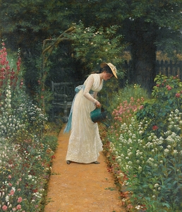 My Lady’s Garden [1905] by Edmund Blair Leighton [1853–1922]