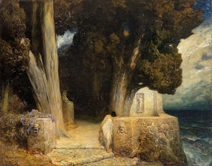 Sappho [1909] by Ferdinand Keller [1842–1922]
