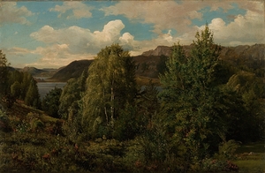 Fra Skogsfjord. Mandal [1864] by Amaldus Nielsen [1838–1932]