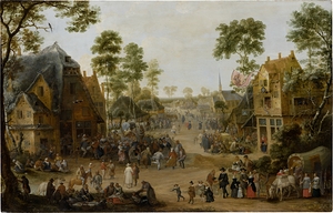Village Church Festival [ca. 1645] by Adriaen van Stalbemt [1580–1622]