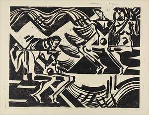 Zwei Paare in der Natur. Blatt II [1919] by August Babberger [1885–1936]