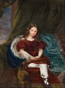 Portrait of a Young Lady [1883] by Adolf Theer [1811–1902]