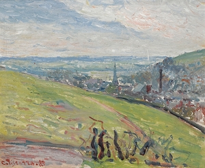 Environs De Rouen [1883] by Camille Pissarro [1830–1903]