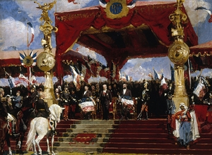 La distribution des drapeaux à Longchamp le 14 juillet 1880 [1880–1881] by Jules–Arsène Garnier [1847–1889]