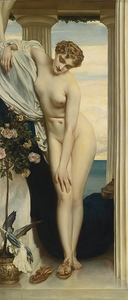 Venus Disrobing For The Bath by Frederic Leighton [1830–1896]