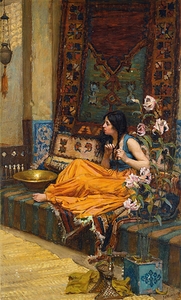 In The Harem. An Odalisque by John William Waterhouse [1849–1917]