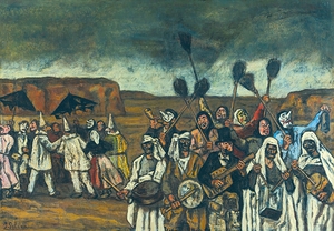 The masquerade of the brooms by José Gutiérrez Solana [1886–1945]