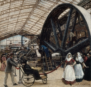 Intérieur de la galerie des machines à l’exposition universelle de 1889. [1889] by Louis Béroud [1852–1930]