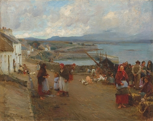 Life in Connemara. A Market Day [1898] by Walter Frederick Osborne [1859–1903]