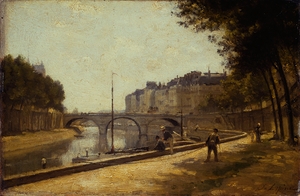 Le pont Saint–Michel [1880] by Stanislas Lépine [1835–1892]
