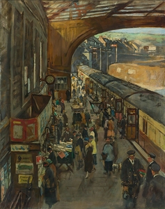 The Terminus. Penzance Station by Stanhope Alexander Forbes [1857–1947]
