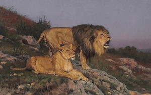 The Lion’s Domain [1893] by Geza Vastagh [1866–1919]