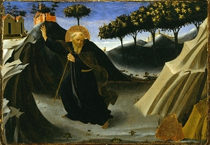 Saint Anthony Abbot Shunning the Mass of Gold [circa 1435–1440] by Fra Angelico [1400–1455]