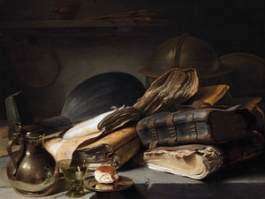 Still Life with Books [c. 1627–c. 1628] by Jan Lievens [1607–1674]
