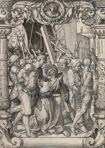 Scheibenriss mit der Kreuztragung Christi [1528] by Hans Holbein The Younger [1497–1543]