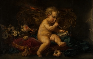 Boy Blowing Soap Bubbles by Ignazio Stern [1679–1748]