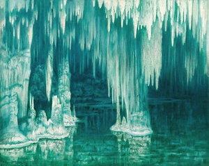 La Grotte Du Drac. Manacor [1901] by William Degouve de Nuncques [1867–1935]