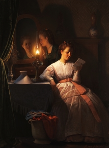 The Love Letter [ca 1870] by Petrus van Schendel [1806–1870]