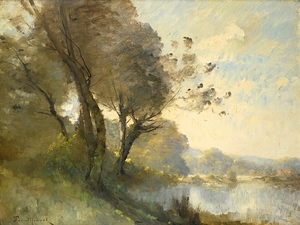 Barrage En Ruine Sur La Vienne by Paul Désiré Trouillebert [1829–1900]