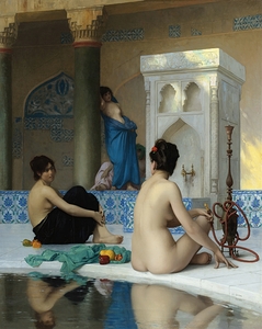 After the Bath [19th century] by Jean–Léon Gérôme [1824–1904]