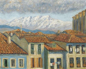 Rentería and the mountains ofAya by Darío de Regoyos [1857–1913]