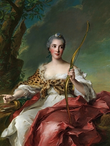 Madame Bergeret de Frouville as Diana [1756] by Jean–Marc Nattier [1685–1766]