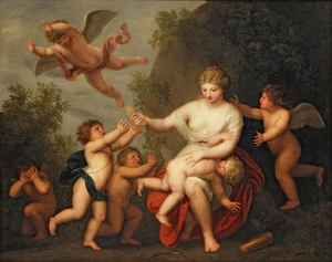 Venus chastising Cupid [between 1754 and 1822] by Andries Cornelis Lens [1739–1822]
