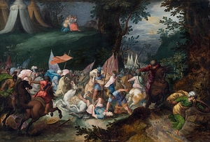 Josua Defeating Amalek by Pauwels Casteels [active 1649–1677]