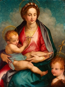Madonna and Child with St John by Andrea del Sarto [1486–1530]