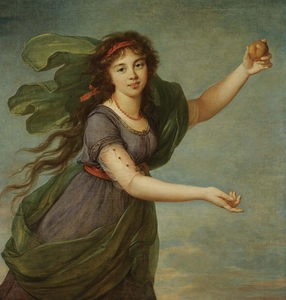 Portrait of a Young Girl in the Guise of Atalanta by Elisabeth Louise Vigée Le Brun [1755–1842]