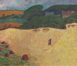 The Beach of Les Grands Sables at Le Pouldu [1890] by Paul Sérusier [1864–1927]