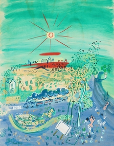 Le train bleu [1935] by Raoul Dufy [1877–1953]