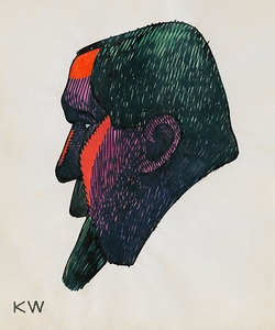 Kopfstudie. Aus. ‘Profile’. 10 Blätter. Graz VIII [1924] by Karl Wiener [1901–1949]