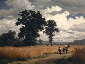 Grain Harvest by Robert Zünd [1827–1909]