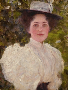 Mädchen im grünen [Girl in the foliage] by Gustav Klimt [1862–1918]