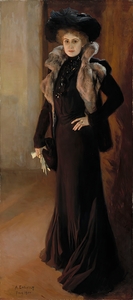Portrait Of The Opera Singer Aino Ackté [1901] by Albert Edelfelt [1854–1905]
