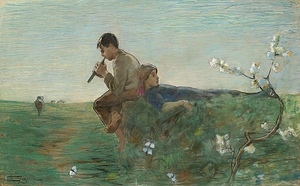 Idyll by Giovanni Segantini [1858–1899]