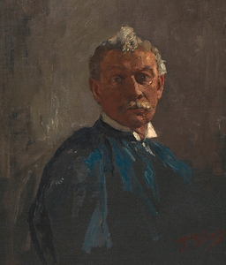 Herrenbildnis [1882] by Tina Blau [1845–1916]