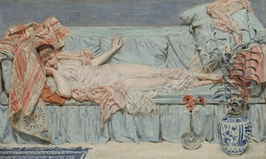 Lilies [1866] by Albert Joseph Moore [1841–1893]
